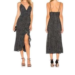 NWT X Revolve Chrissy Teigen Midi Dress Blue Dominic Summer Sundress Size small